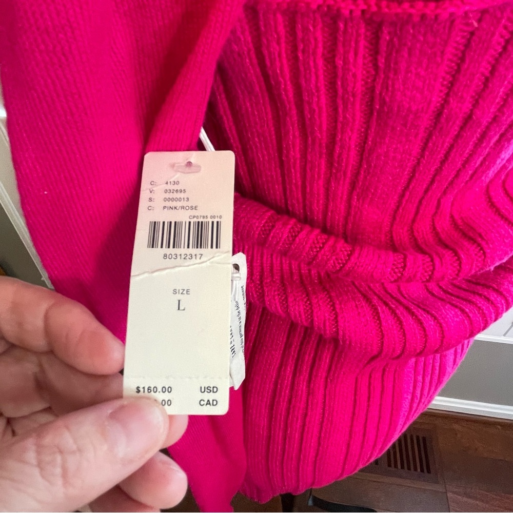 Anthropologie hot pink Long Sleeve sweater Dress multiple sizes - Picture 9 of 15